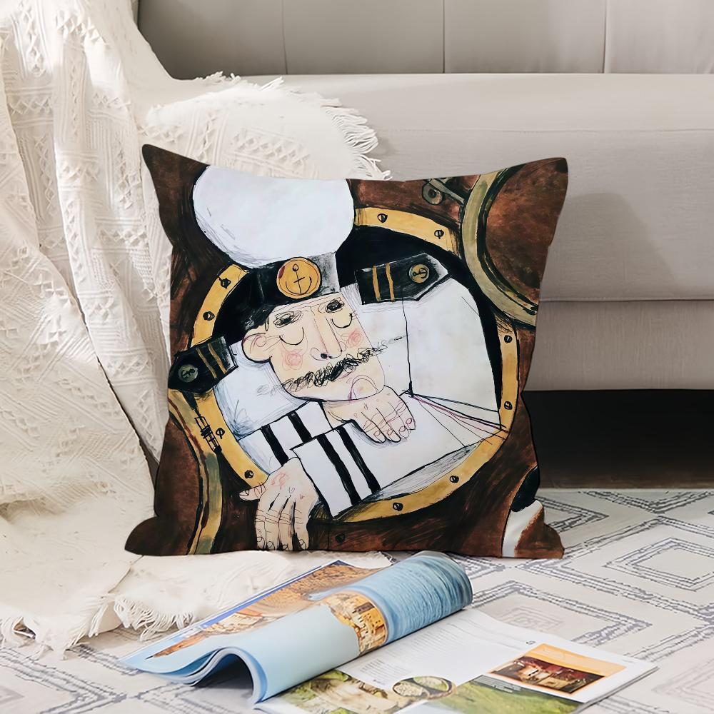 Funny Artist M-Masha P-Pryanichnikova   Pillow Case Office Cushions Suitable For Sofa Car Bedroom Decorative Cushion Cover