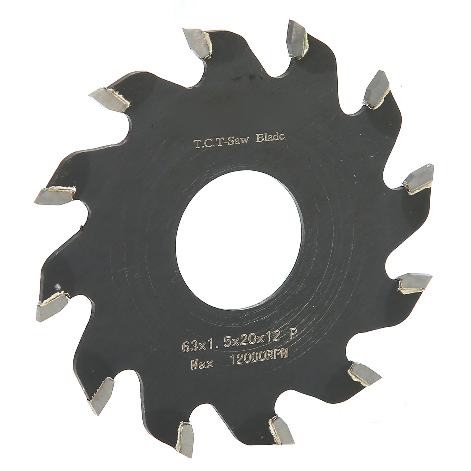 

Пильный диск 63x1.5x20x12 Прочный сплав Пазовальный пильный диск для резки дерева, пластика, металла, плитки