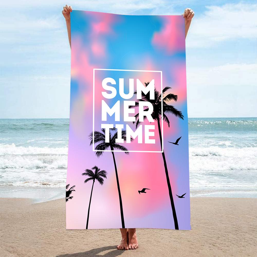 70x140 Microfiber Custom Printed Beach Towel - Absorbent & In Stock