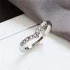 1pcs V-shaped Ring, Uniquely Designed Minimalist Ring, Full Diamond Heart-shaped Tail Ring Decoration.
