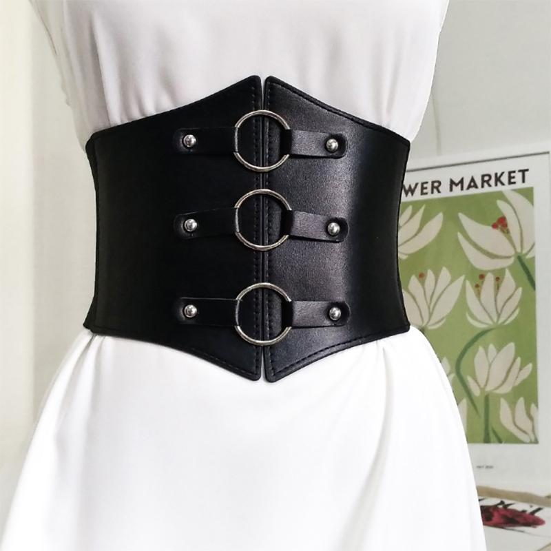 Stretchy Cinch Belt For Dresses Buckle Slimming Body Belts for Women Elastic High Waist Hiphop Rock Nightclub Sexy Jeans