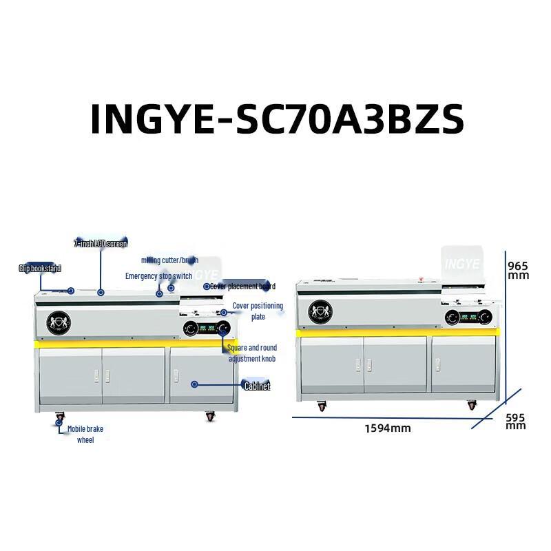 INGYE Automatic Wireless Binder with Paper Cutter CN Plug (adapter Included)