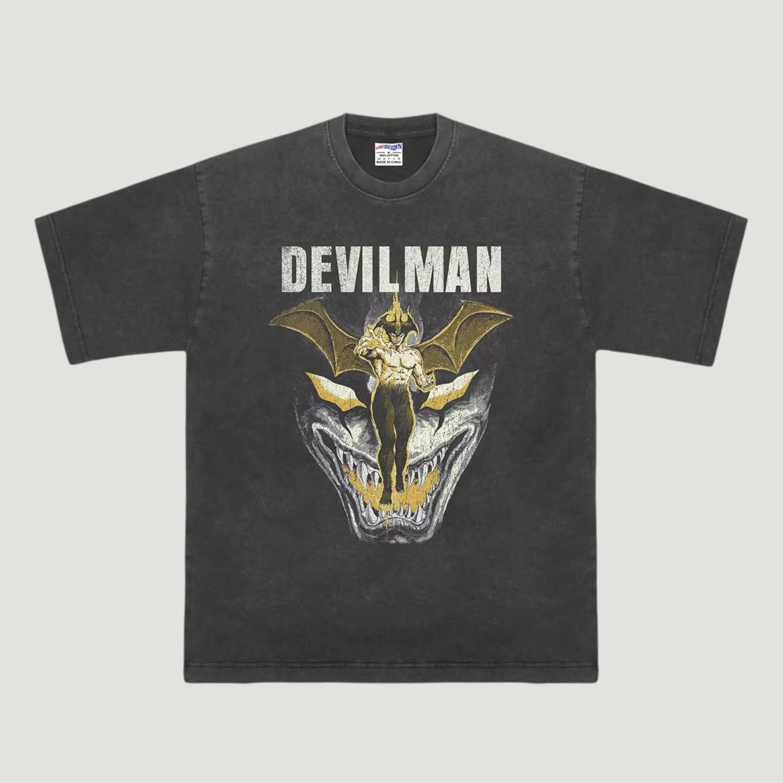 Devilman Anime T-Shirt, Retro Manga Graphic Tee, Dark Fantasy Japanese Anime Shirt, Vintage 90s Anime Unisex Aesthetic Tee 2XL