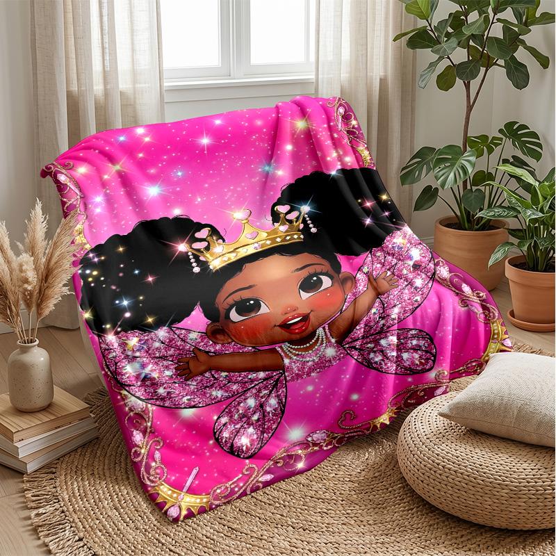 Fairy Princess Adventure Theme blanket Lightweight Warm Flannel Blanket Decorative Throw Blanket for Home Decoration