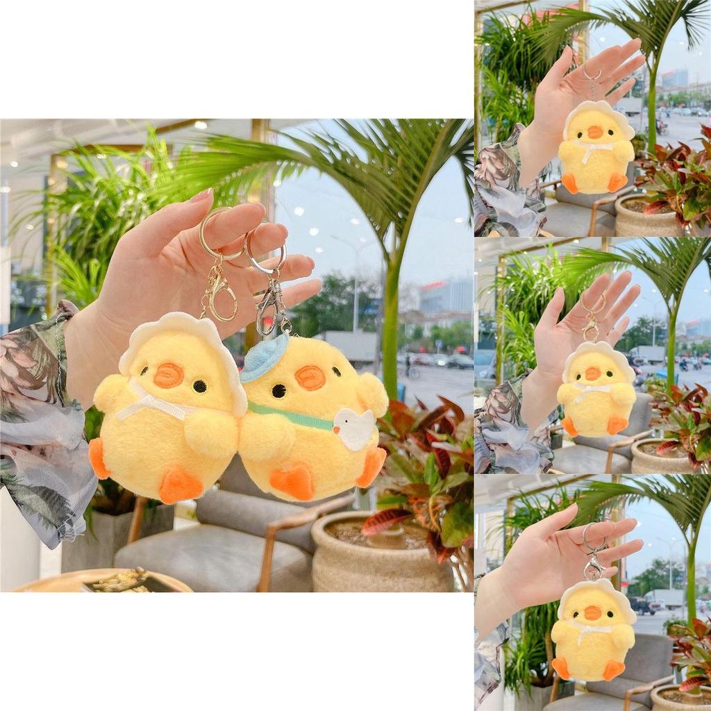 Cute Little Yellow Chicken Plush Toy Doll Pendant Keychain Netred Gift For Kids