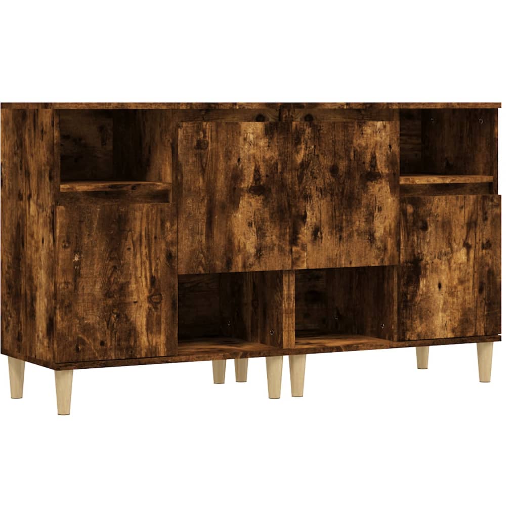 vidaXL Sideboards 2 Pcs. Smoked Oak 60x35x70 Cm Wood-based Material