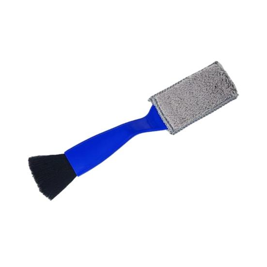 Car Interior Brush 2-in-1 Cleaning Tool for Air Vents & Crevices Soft Bristle Dusting Brush for Dashboard And Seats Scratch-Free Interior Air Outlet синий