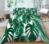 3D Summer Seaside Bedding Set Palm Leaf Plant Duvet Cover Pillowcase 2/3 AU/DE/US/UK/EU Full-size Home Decoration