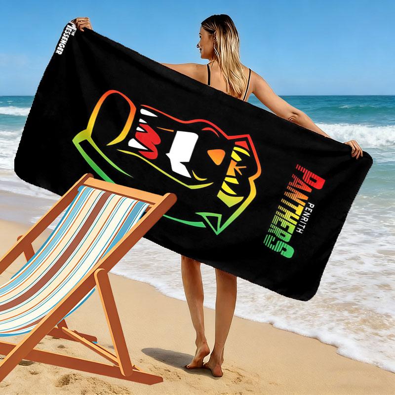 Penrith Panthers Strong Print Beach Towel, Large Soft Quick Dry Towel for Beach Camping Swimming