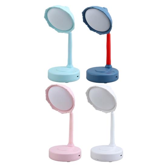 LED Desk Lamp Cute Flower Table Lamp with Adjustable Flexible Gooseneck Rechargeable Eye-Caring Night Light for Dorm Bedroom Reading