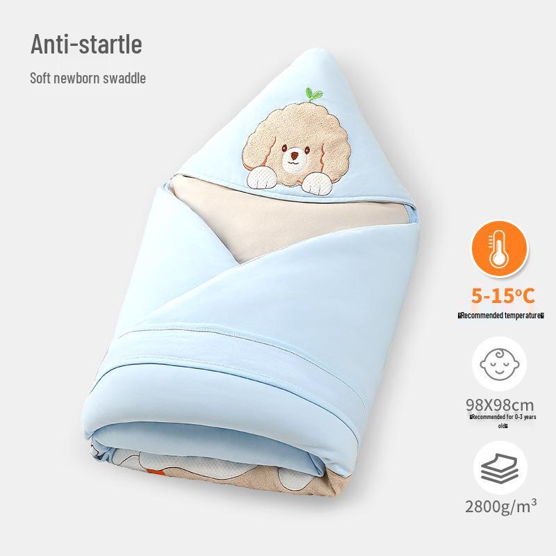 Thickened Cotton Swaddle Blanket for Newborns - Cozy Outdoor & Delivery Room Use