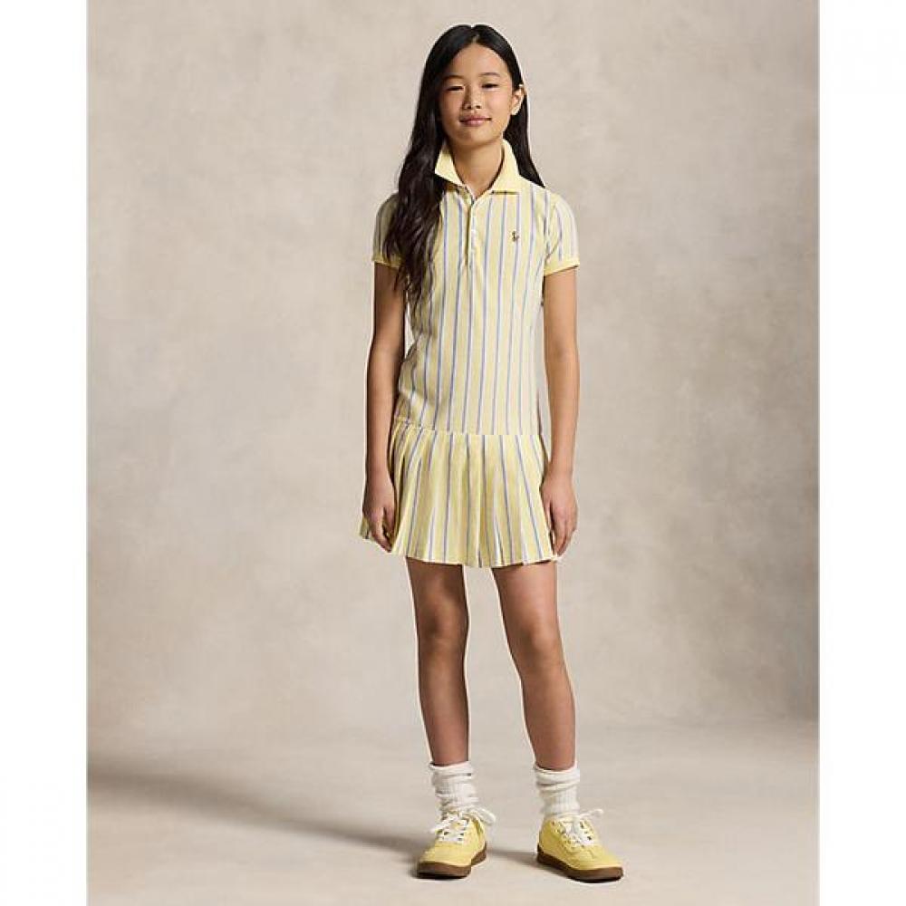 Polo Ralph Lauren Girls 7 16 Striped Mesh Polo Dress Cwpodrsg3d21176700 S