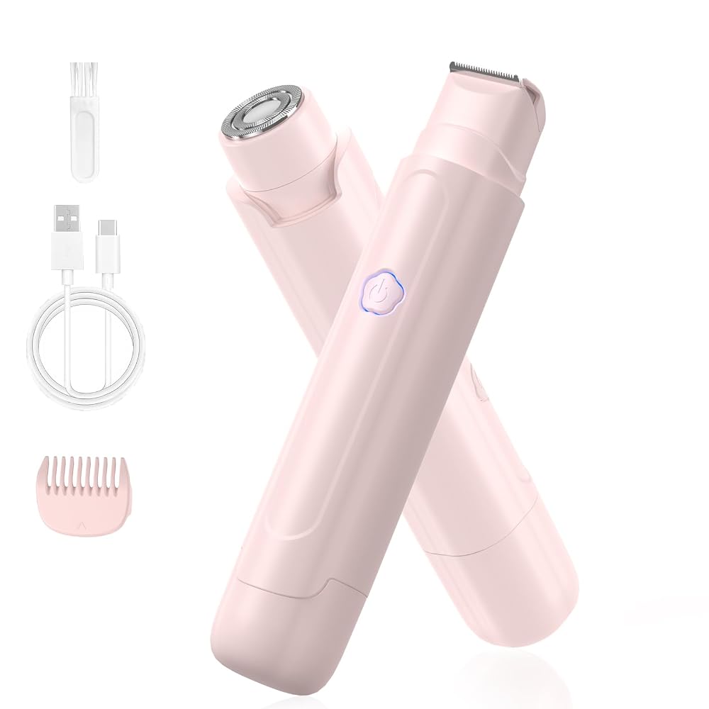 BlueCrest Dual Head Electric Shaver for Women and Men, IPX6 Waterproof, USB Rechargeable, Body & Face Hair Removal