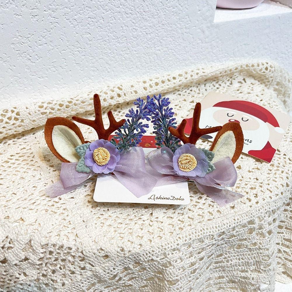 Weihnachtskostüm Verkleidung Kinder Haarspange Geweih Haarnadel Elch Haarreif Weihnachts-Kopfschmuck