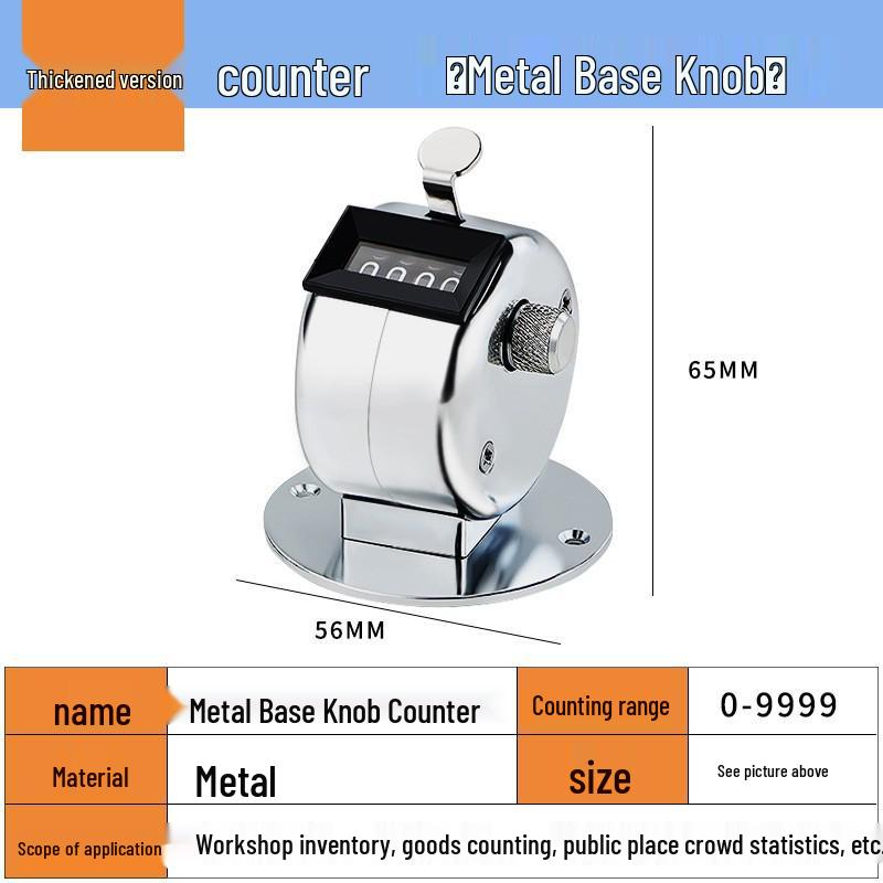 Four-Digit Handheld Metal and Plastic Tally Counter for People Flow Measurement