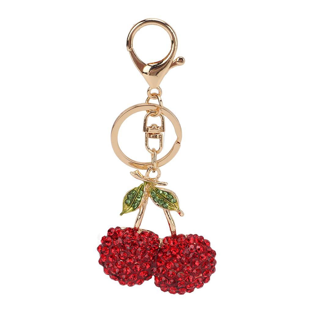 Cherry Keychain Cherry Shape Cute Fashion Car Keychain with Key Rings Hook Cute Keychain for