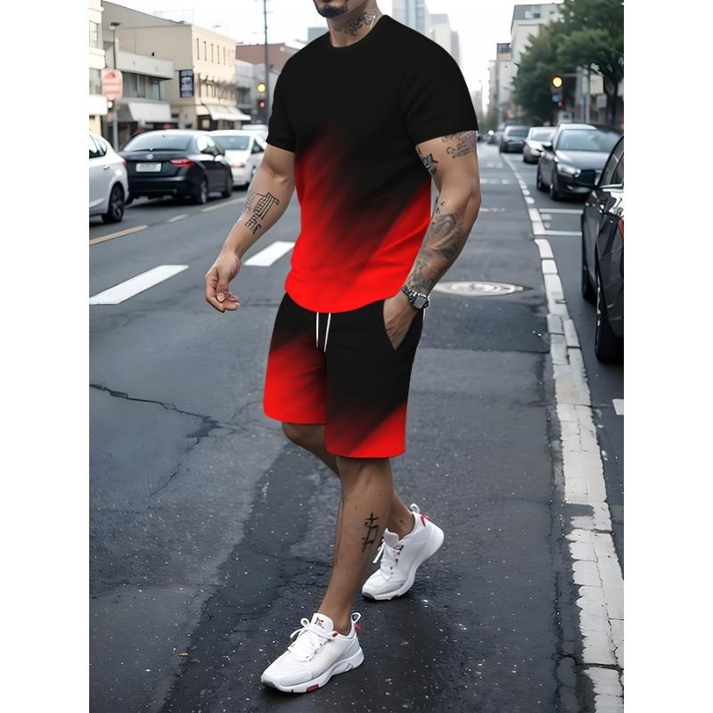 Men s Sports and Leisure 3D Digital Printing Set S