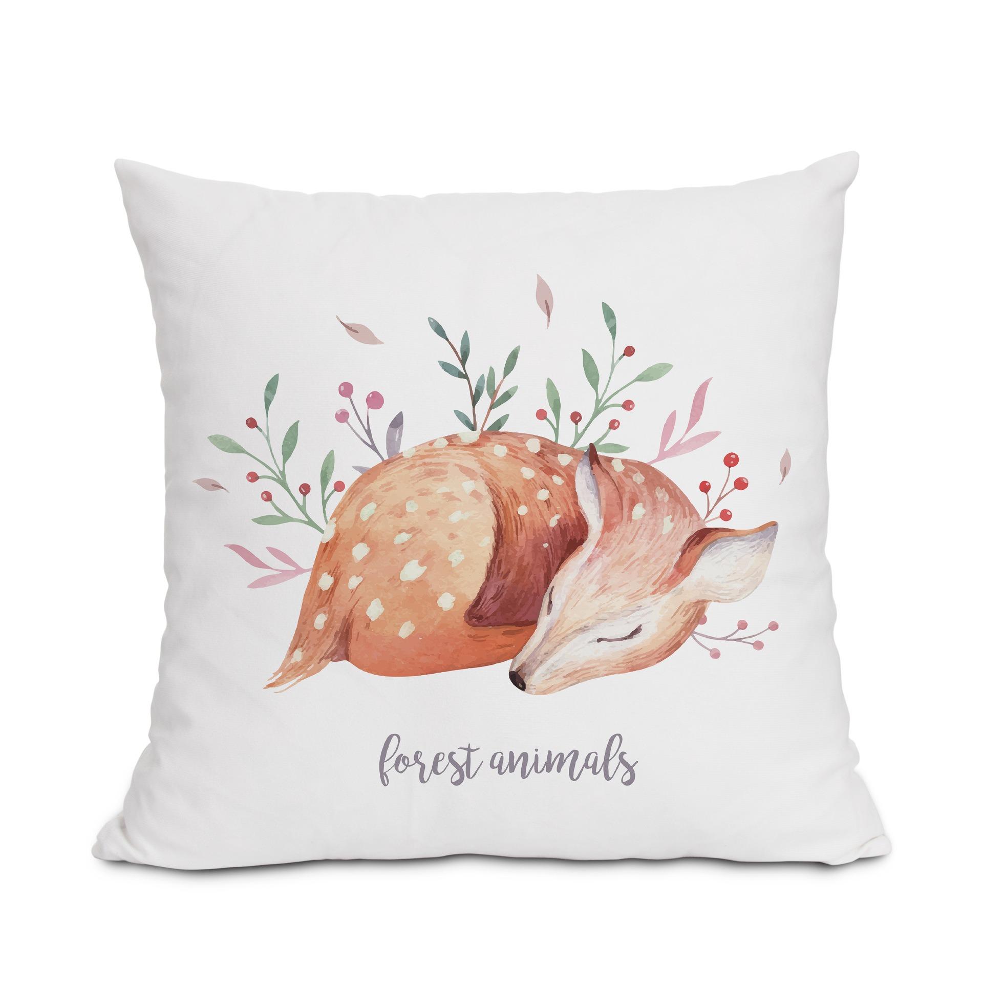 

Маленький Лось, уличная автомобильная подушка для кемпинга, поясничная подушка, роскошная розовая наволочка, диванная подушка, прикроватная подушка 40x40cm