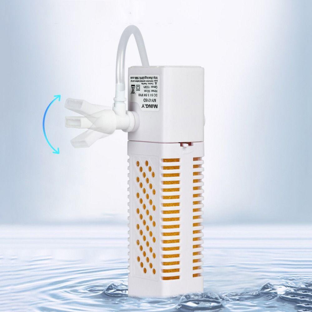 Silent Submersible Aquarium Filter Plastic Aquarium Internal Filter Air Pump Wave Maker  Home