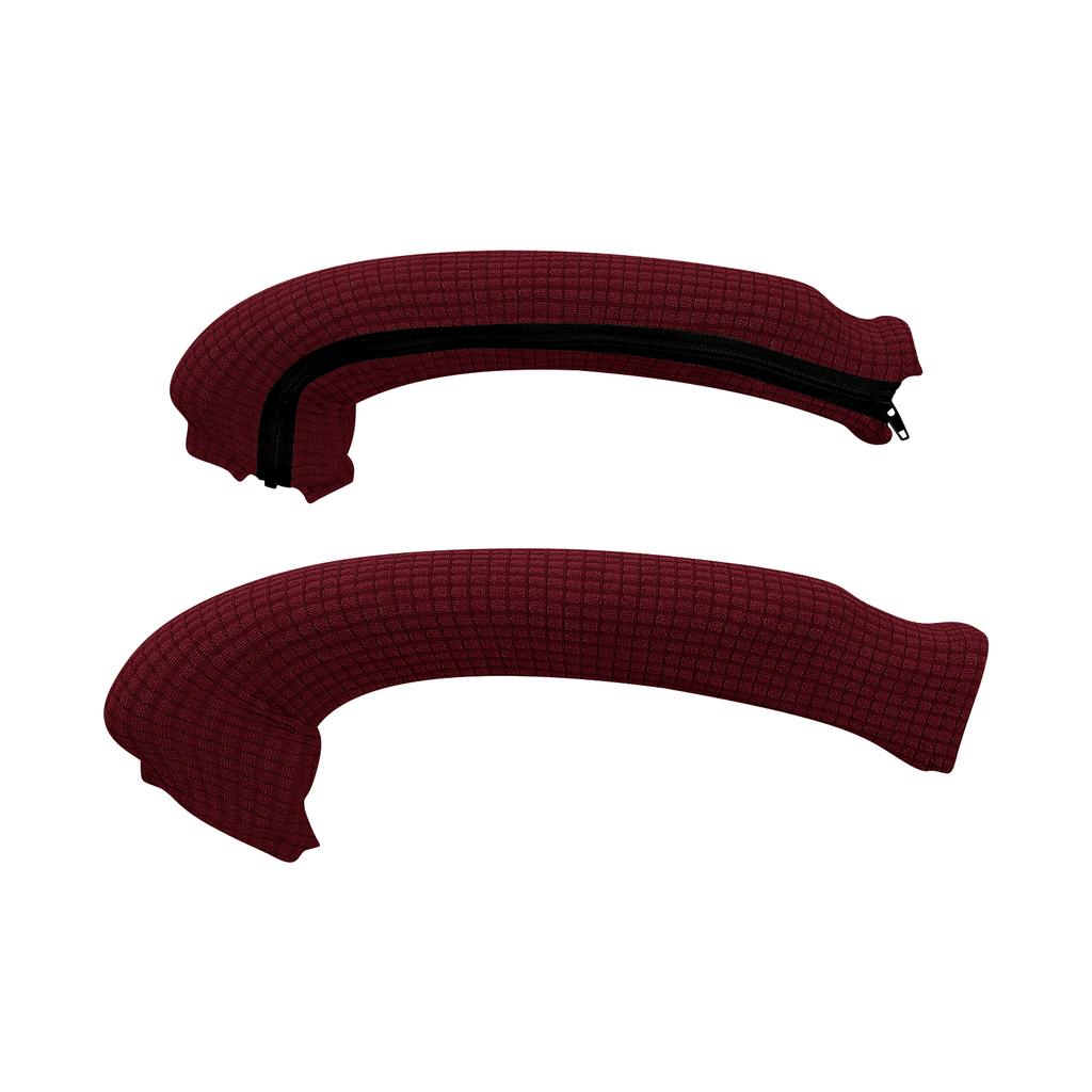 1 Pair Solid Color Chair Armrest Cover With Zipper Elastic Slipcover Spandex Armrest Computer Chair Covers For Office Chair