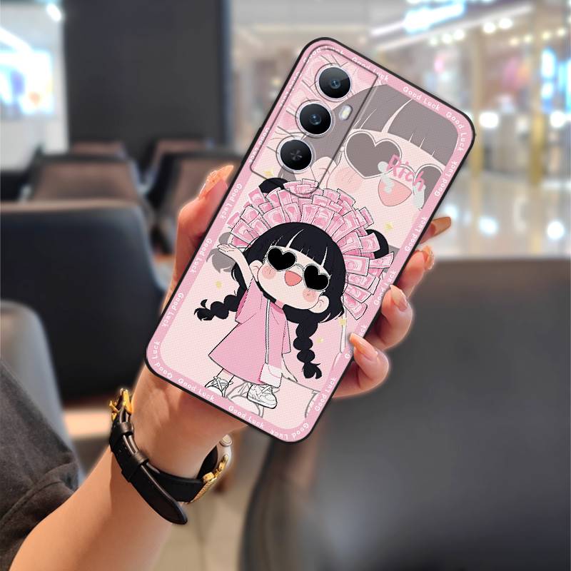 Protective Durable Phone Case For Realme C65 Fashion Design Cute Animals Cartoon Anti-dust Dirt-resistant Soft case TPU