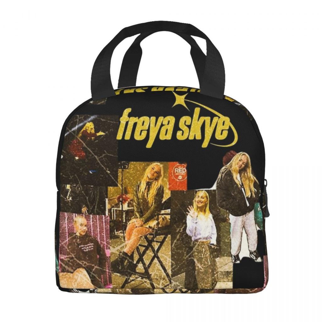 Freya Skye Singer Merch Insulated Lunch Bag For Office Food Container Leakproof Cooler Thermal Bento Box