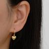925 Silver Ear Needle Exquisite Heart Pendant Hoop Earrings Fashion Geometric Zircon Stud Earrings Women's Fine Jewelry