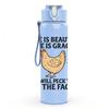 1PC She Is Beauty Chicken Quote Art 750ml Color Plastic Sports Water Bottle Leakproof Flip Straw Lid Suitable for Sports Office Home Use