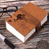 Leather Diary Writing Notebook Unique Handmade Embossed Travel Diary and Formate with Key Rope
