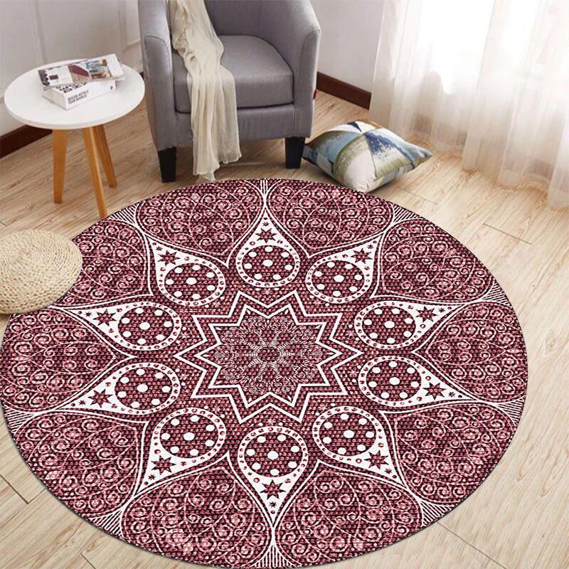Home Decoration Simple Style Living Room Bedroom Mat Anti-slip Mat Yoga Mat Round Carpet Door Mat Porch Mat Tapete Redondo