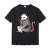 Womens Funny Japanese Kawaii RaUnisex Opossum Round Neck TShirt Graphic Unisexs T Shirts Printed Tops Tees Cotton Comfortable
