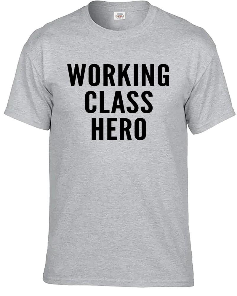 Working Class Hero Tshirt Mens 100 Cotton Funny Novelty Gift Work Top Tee