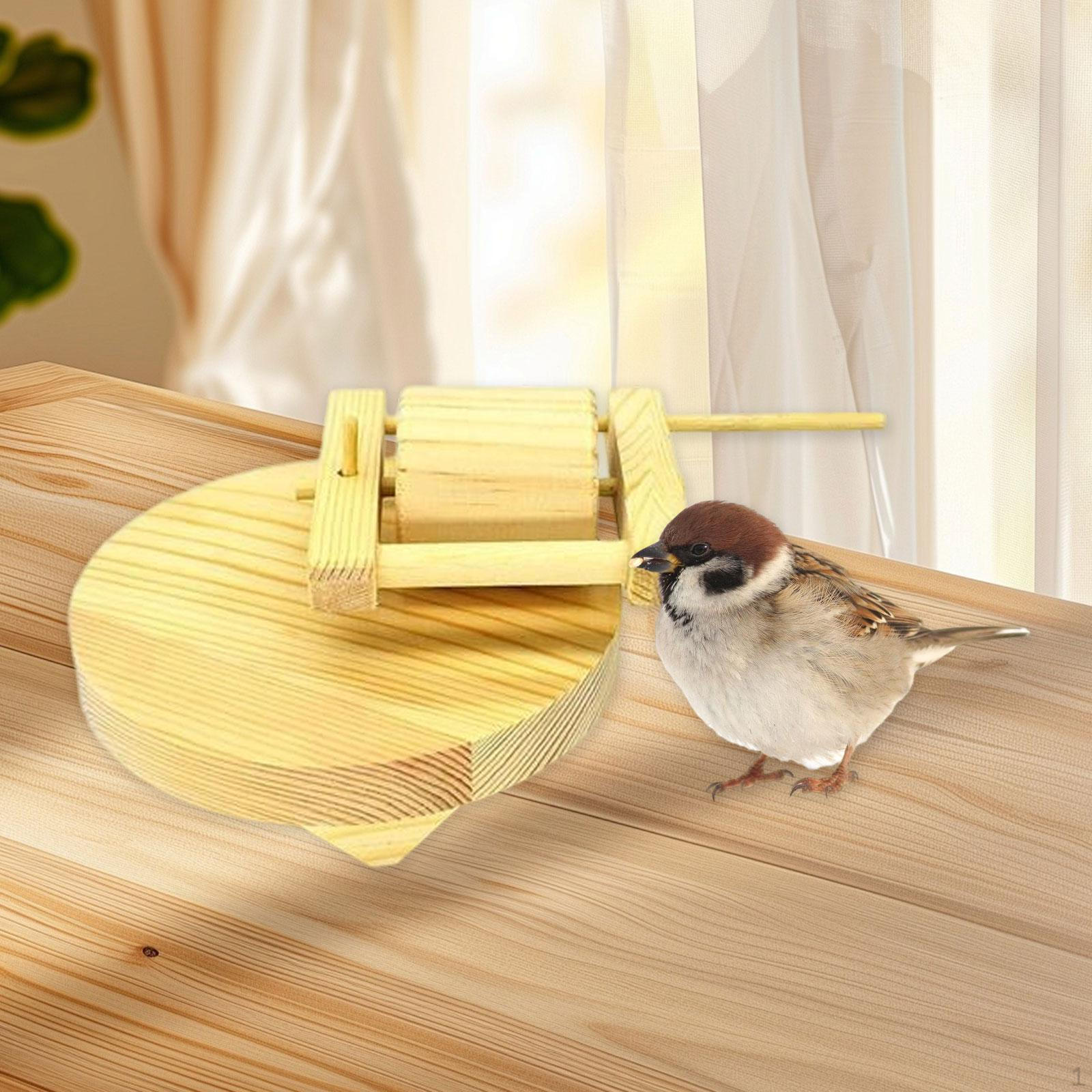 

Деревянная игрушка для птиц Интерактивные товары для питомцев Форма мельницы Шлифование Клевание для канареек, волнистых попугайчиков