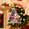 Retro Style Xmas Tree Hangings 250th Anniversary Christmas Ornament, 2D Acrylic Hanging Decoration, 1776-2026 Commemorative Pendants 250 Years