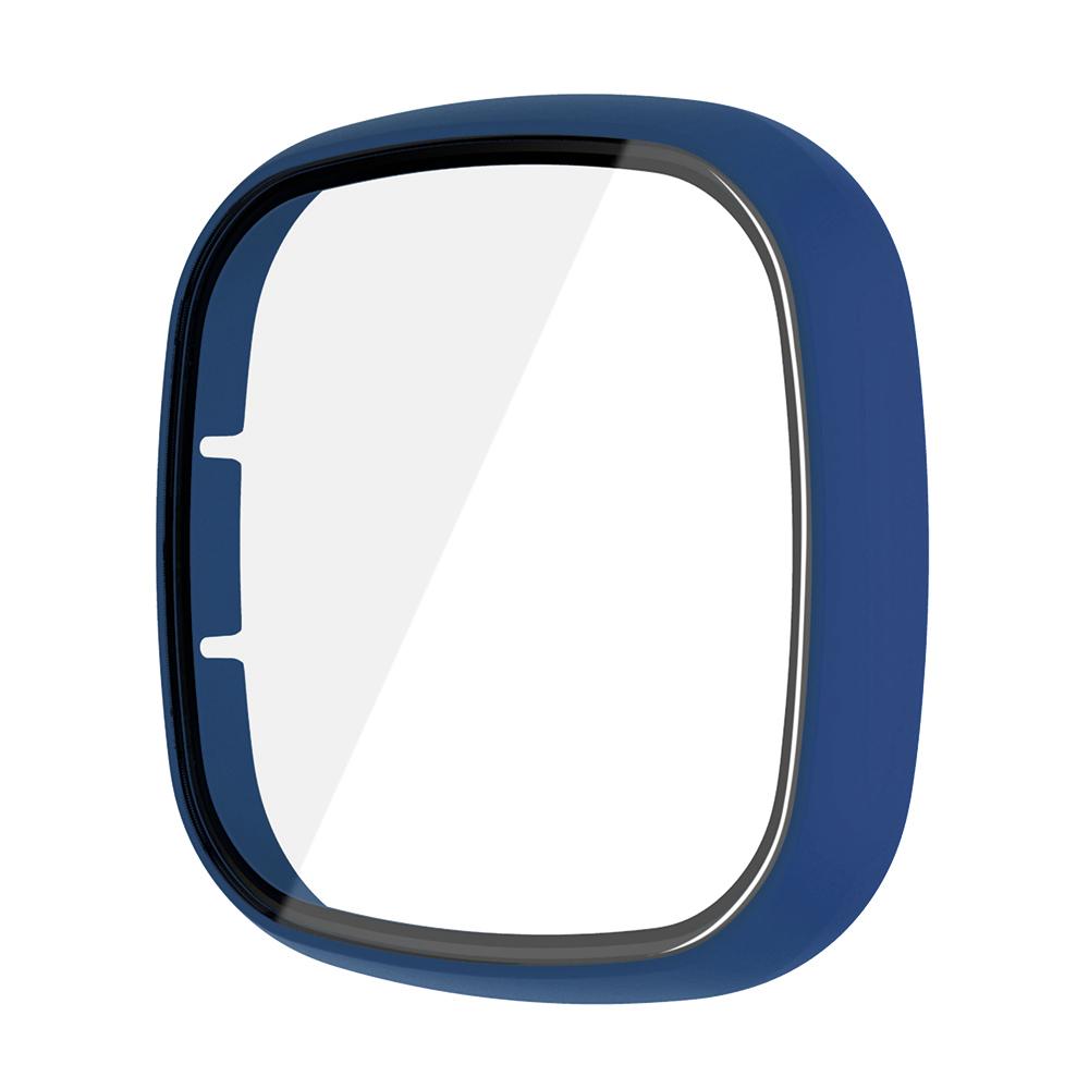 Glass+Case Full for Fitbit Versa 3 Protective Case Screen Protector Hard PC Matte Bumper Shell for Fitbit Sense All-Around Cover