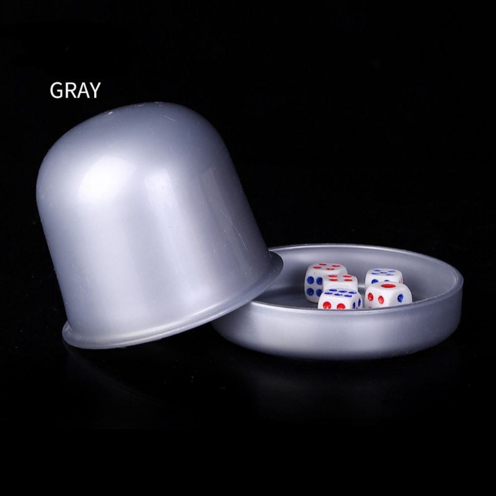Board Guessing Game Dice Cup Shaker with 5pcs Six Side Dices Bar Nightclub Dice Cup with Base Set Party Roleplay Fun Toy
