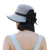 Women's Korean Style Knitted Straw Sun Hat with Large Brim and Bow