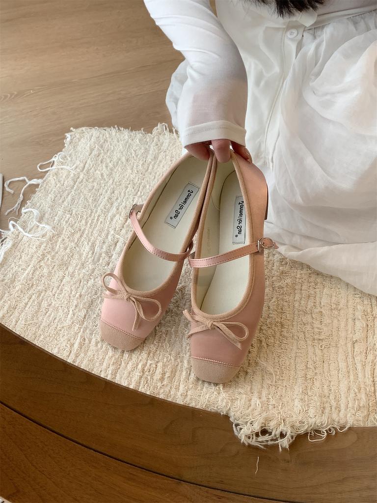Fashion Bailamos 2025 Brand Women Flat Shoes Fashion Square Toe Shallow Slip On Ladies Ballerinas Flat Heel Casual Ballet Shoes Mujer