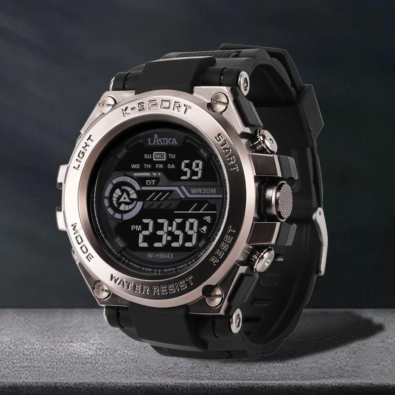 

Мужские спортивные часы Водонепроницаемые Мужские спортивные часы Многофункциональные Светодиодные Цифровые Военные часы Будильник Электронные наручные часы