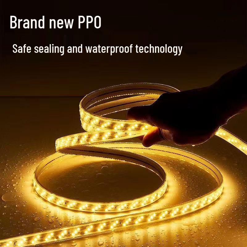 Three-Row Solar LED Strip Lights - 180 Beads, Waterproof, Super Bright for Outdoor Courtyard, Landscape, Eaves Decoration