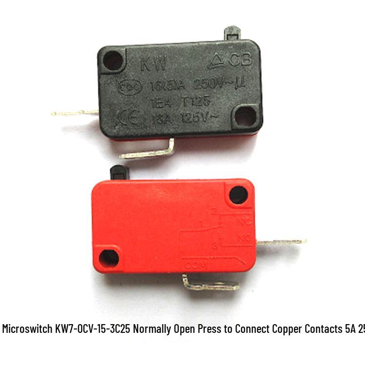 5A250V Kupfer-Berührung KW7 Mikroschalter - 1C/2C25 Dreibein-Hubbegrenzung