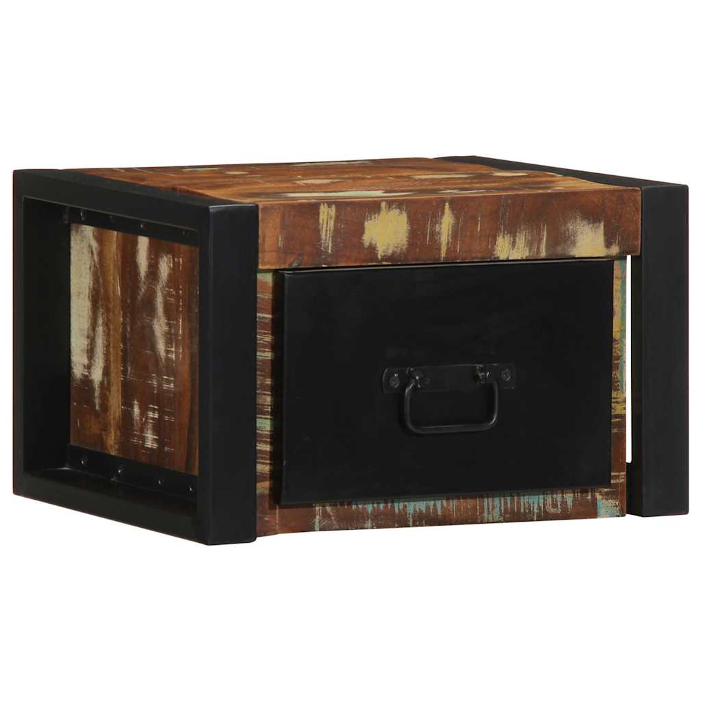 Nightstand Multicolored 40 x 35 x 25 cm Solid Reclaimed Wood