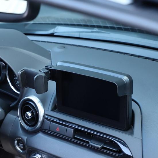 Navigation Screen Sun Visor Phone Holder Clip For Mazda MX-5 Miata Fiat 124 16+