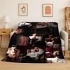 Kpop B-BTS Jeon Jung Kook JK Flannel Blanket Soft Warm Throw Blanket for Bedroom Living Room Bed Travel Camping Picnic Gift