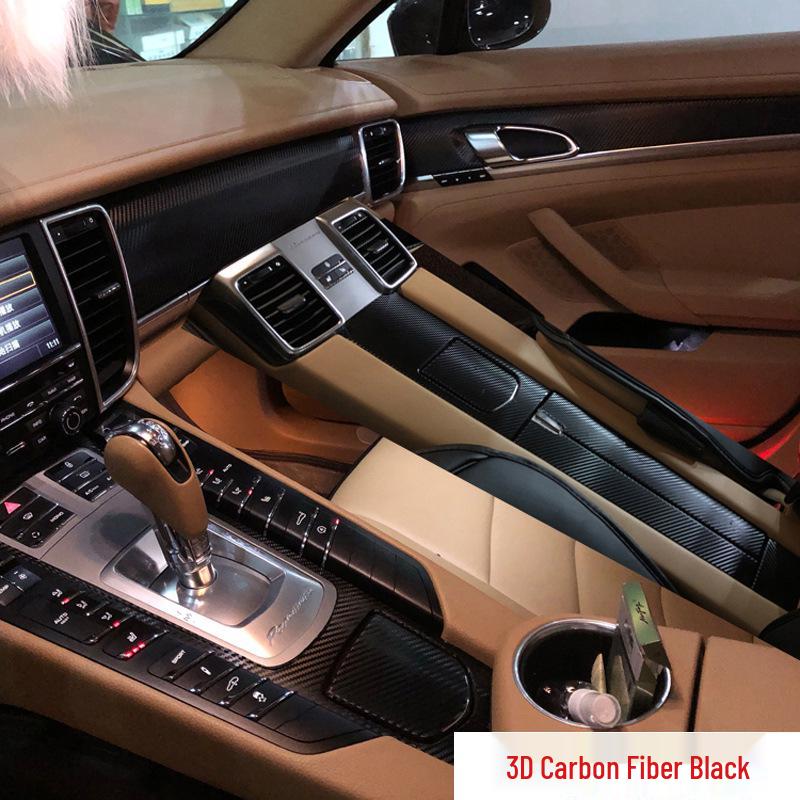 Carbon Fiber Gear Panel Stickers for 10-16 Panamera Interior Decoration