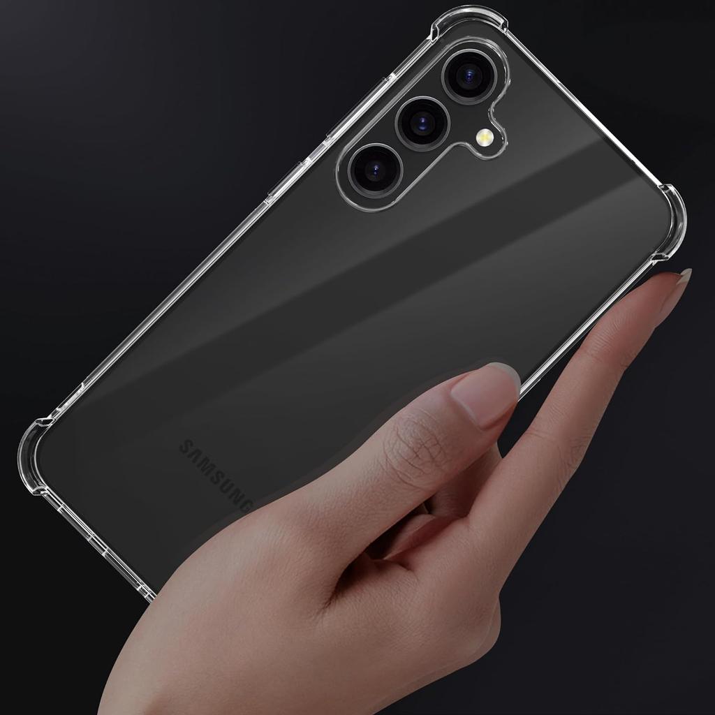 Shockproof Clear Silicone Case For Samsung Galaxy S24 Ultra S23 FE S22 Plus Soft TPU Shell A05 A15 A25 A35 A55 Bumper Back Cover