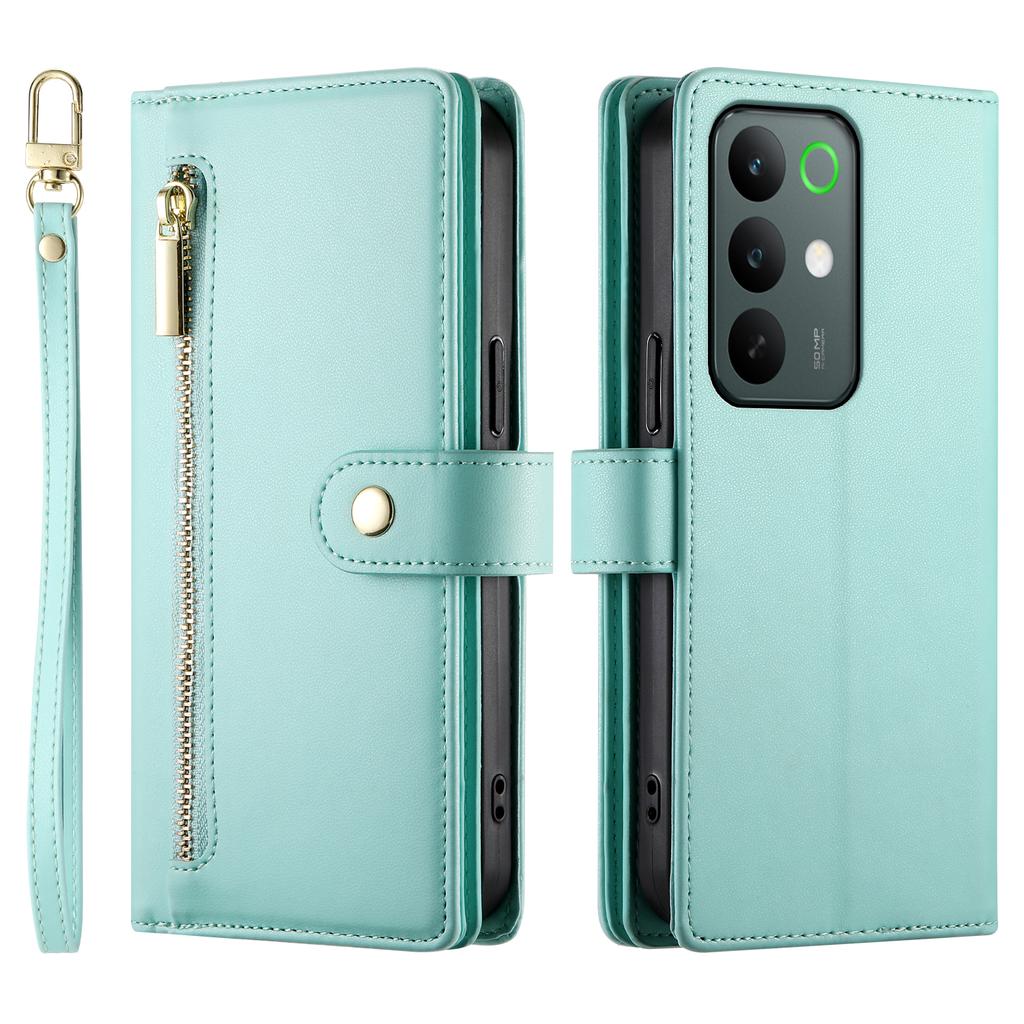 For Realme C85 Pro 4G Leather Case Zipper Pocket Wallet Phone Cover with Straps