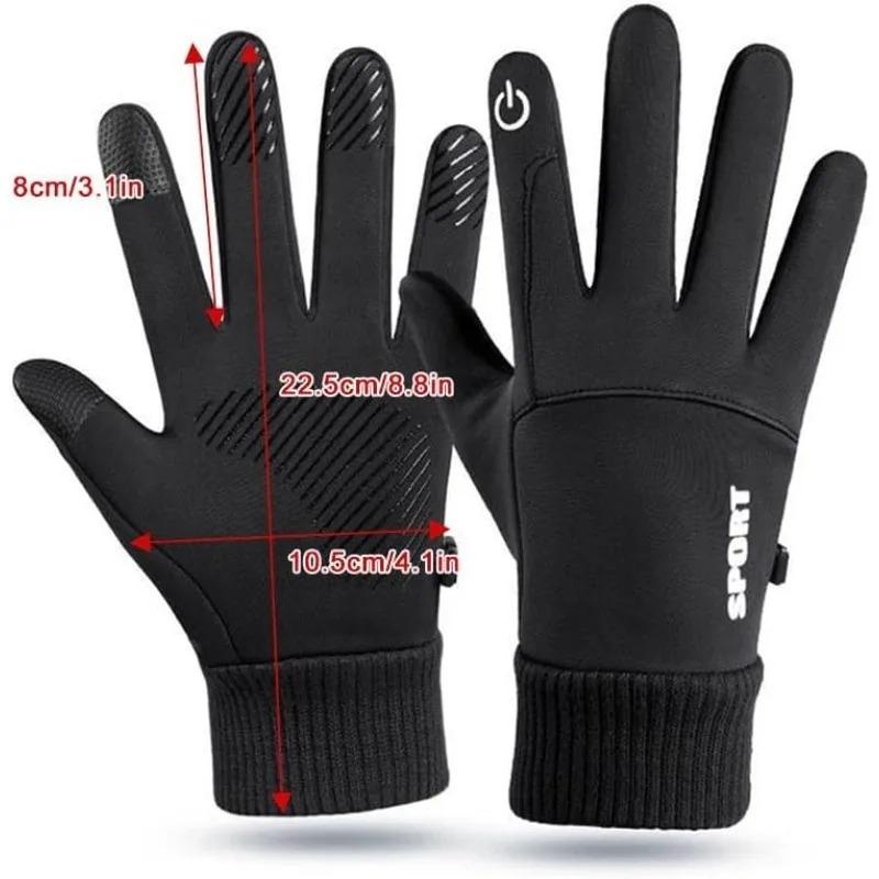 Motorcycle Gloves Guantes Winter Warm Full Fingers Heated Gloves Waterproof Heating Hand Moto Ski Touch Screen Fleece Gloves