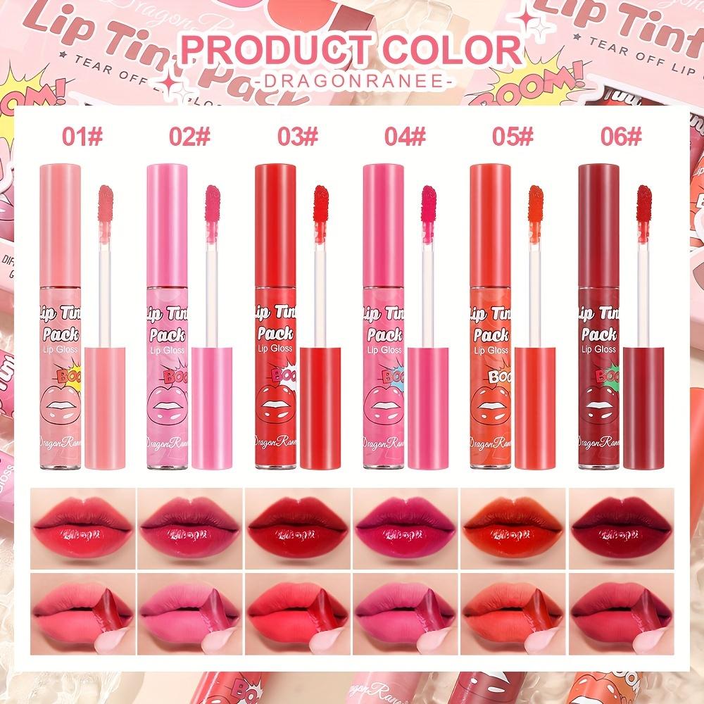 6 Colors Matte Velvet Lip Tint Set | Long-lasting, Waterproof, Non-bleeding, Portable Party-friendly Lip Gloss