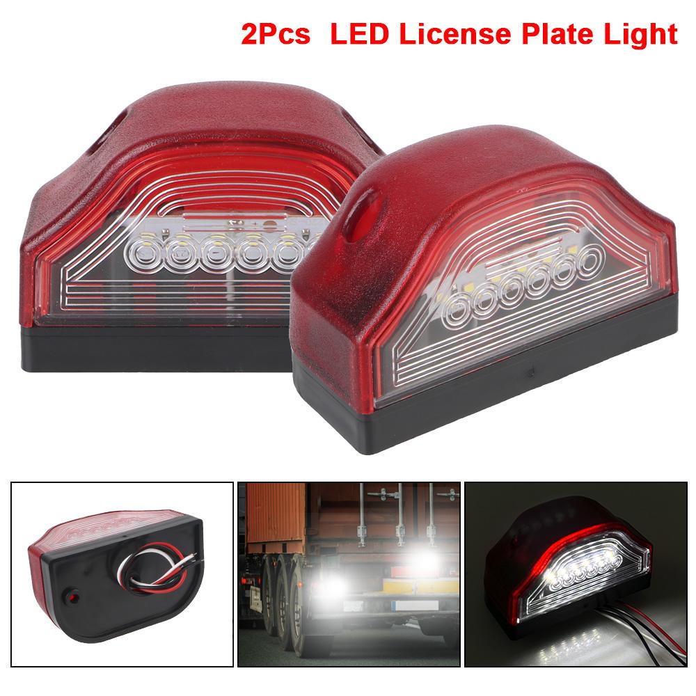3 LED Number Lamps 12V-24V E9 Waterproof for Lorry Truck Trailer White Light Car License Plate Light
